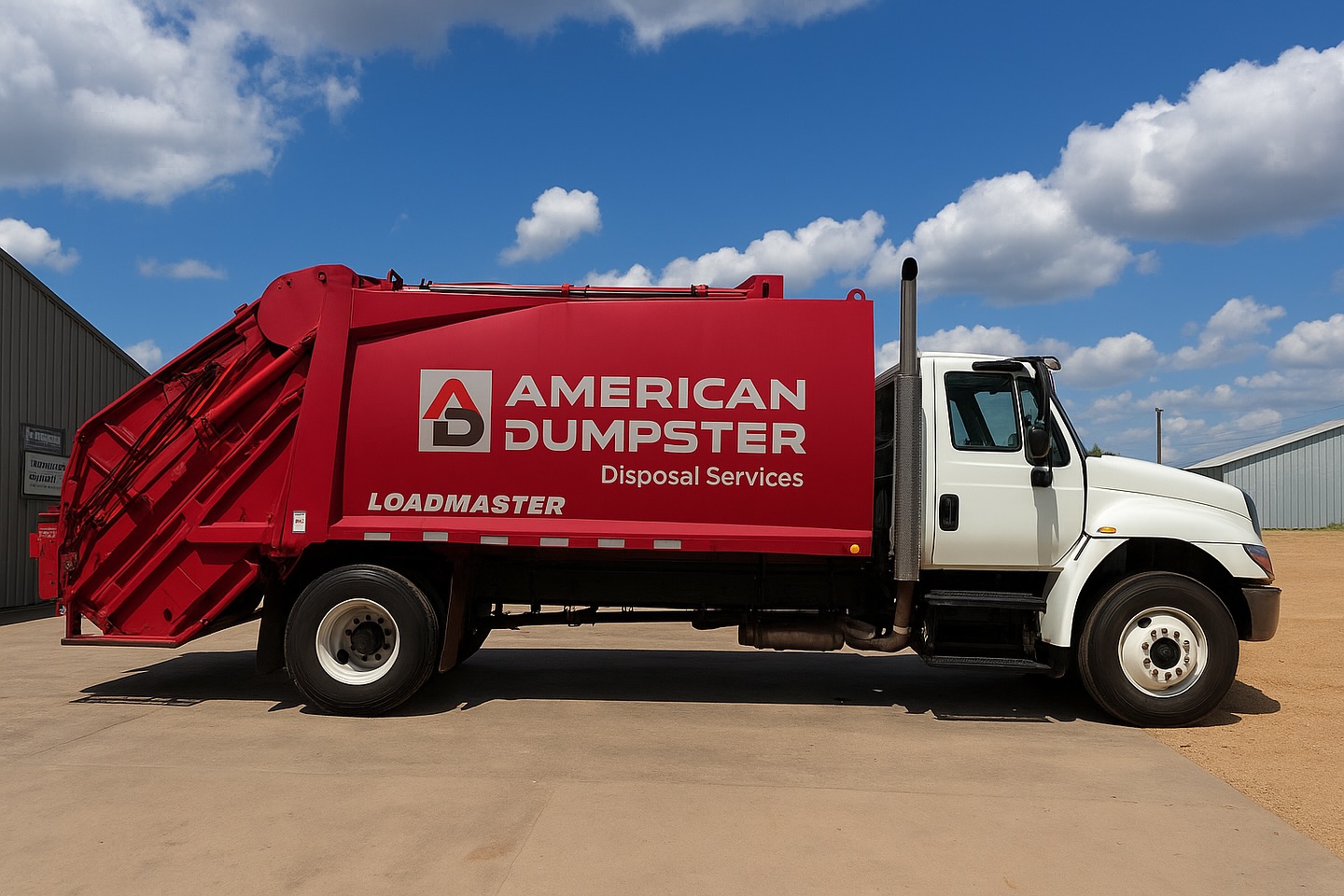 American Dumpster truck